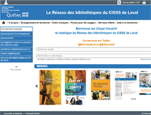 Tablet Screenshot of catalogue.cssslaval.qc.ca